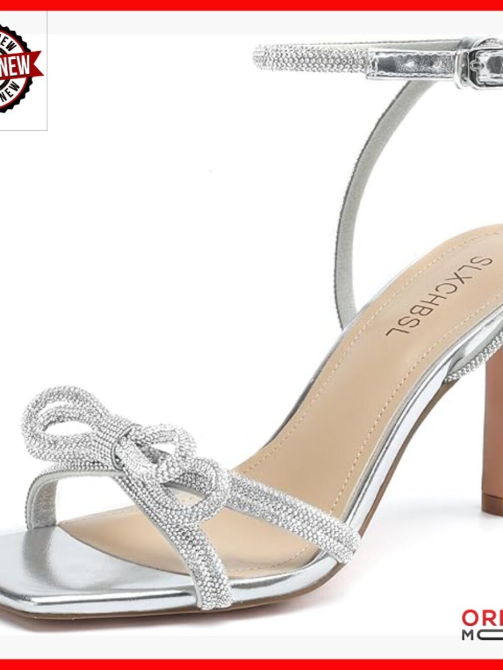 Sparkly Rhinestone Sandals with Adjustable Straps 3 Inch Heels Bridal Wedding
